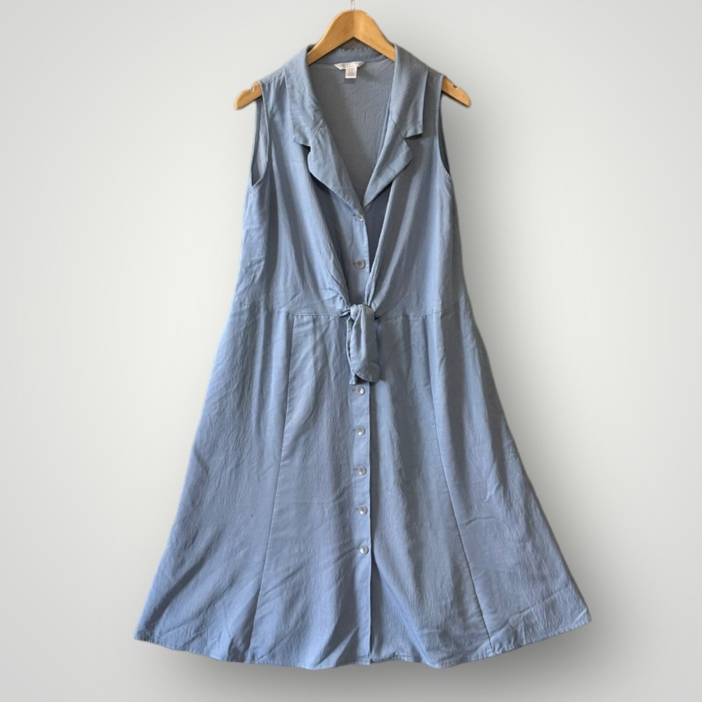 London Times Dress Long Size 18W Blue